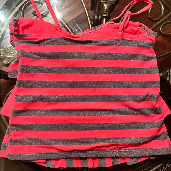 Justice Pink & Gray Tankini Set - Picture 3 of 6